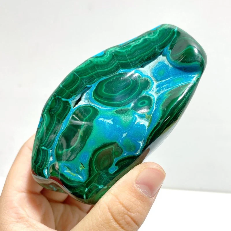 4 Pieces High Quality Beautiful Polished Chrysocolla Mixed Malachite Free Form #2 - Image 3
