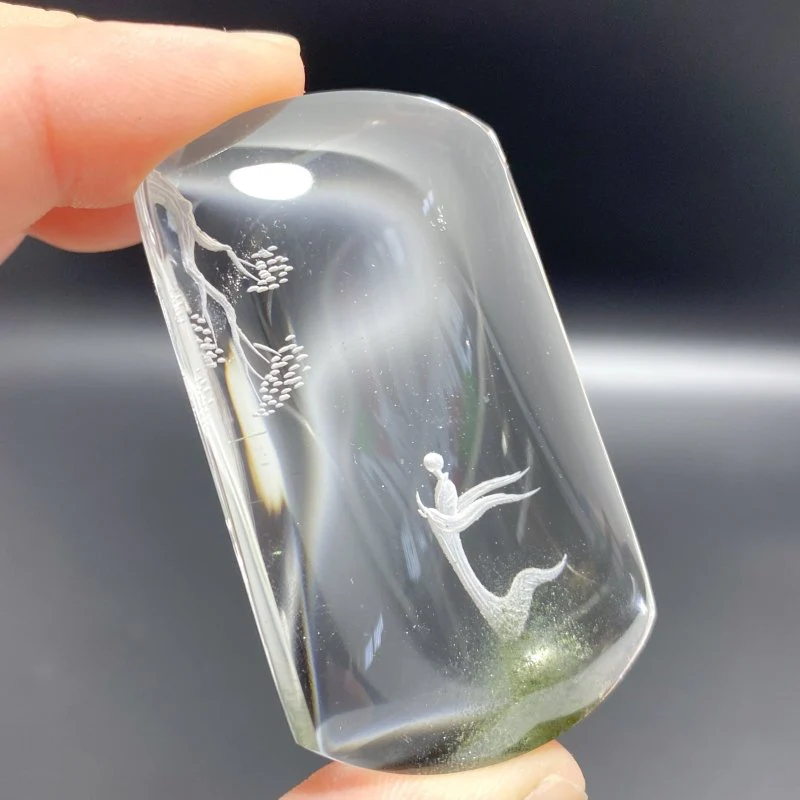 High Quality Buddhist Monk Bodhi Kensho Garden Quartz Inner Scene Carving(HGUD10) - Image 2