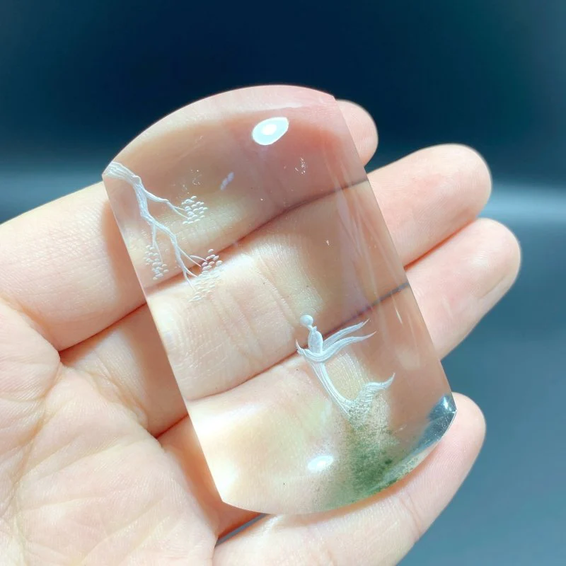 High Quality Buddhist Monk Bodhi Kensho Garden Quartz Inner Scene Carving(HGUD10) - Image 3