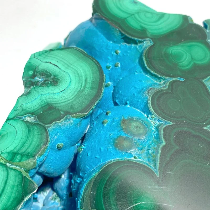 3 Pieces High Quality Chrysocolla Mixed Malachite Slab Specimen #11 - Image 5