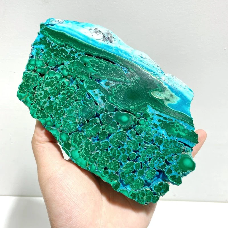 3 Pieces High Quality Chrysocolla Mixed Malachite Slab Specimen #7 - Image 2