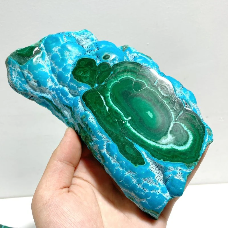 3 Pieces High Quality Chrysocolla Mixed Malachite Slab Specimen #7 - Image 4