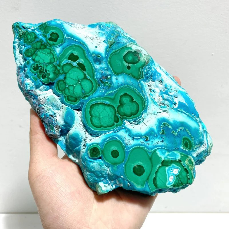 3 Pieces High Quality Chrysocolla Mixed Malachite Slab Specimen #7 - Image 5