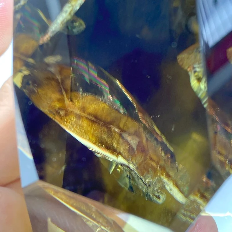 High Quality Clear Citrine Mountain Tower Raw Bottom With Stand - Image 5