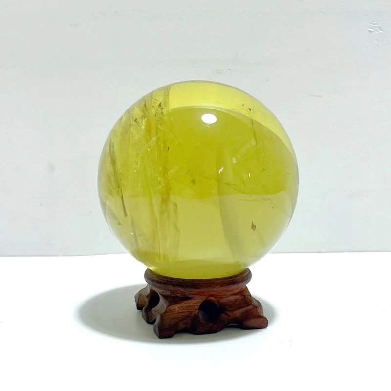 High Quality Citrine Spheres With Rainbow For Collection