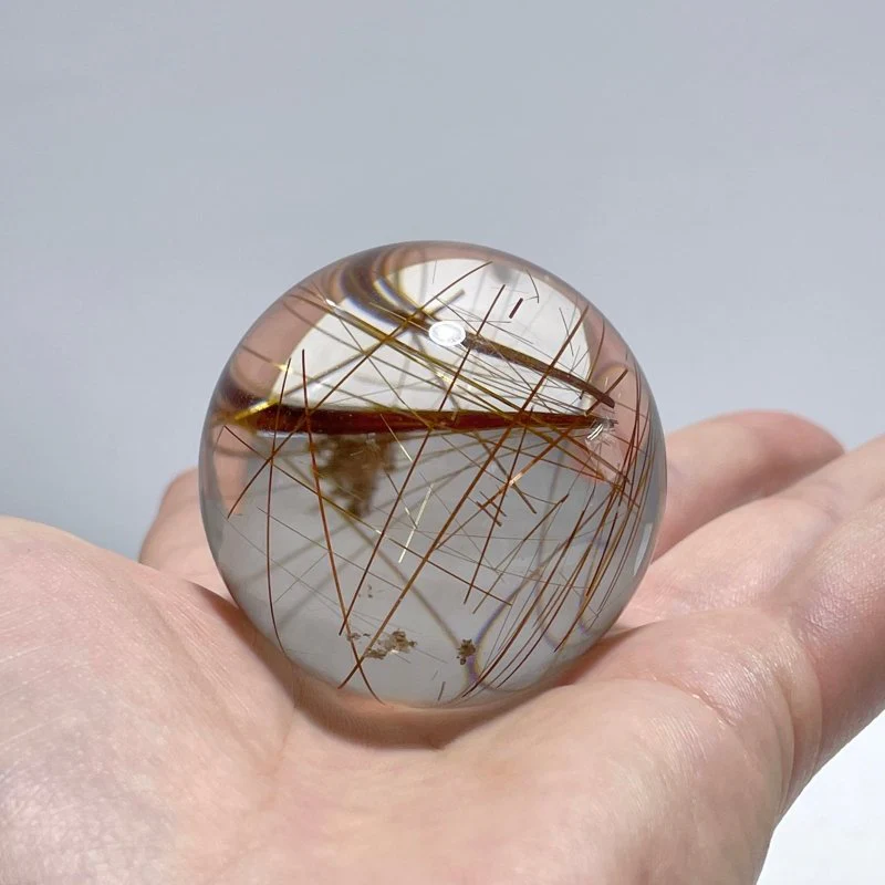 High Quality Clear Rutile Quartz Sphere For Collection - Image 3