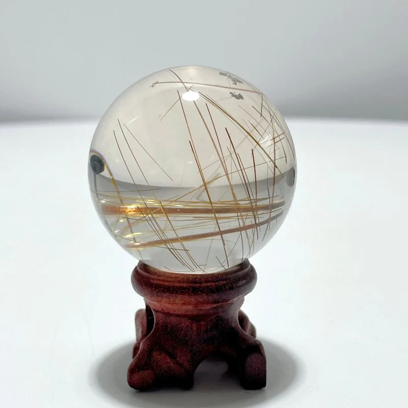 High Quality Clear Rutile Quartz Sphere For Collection - Image 4