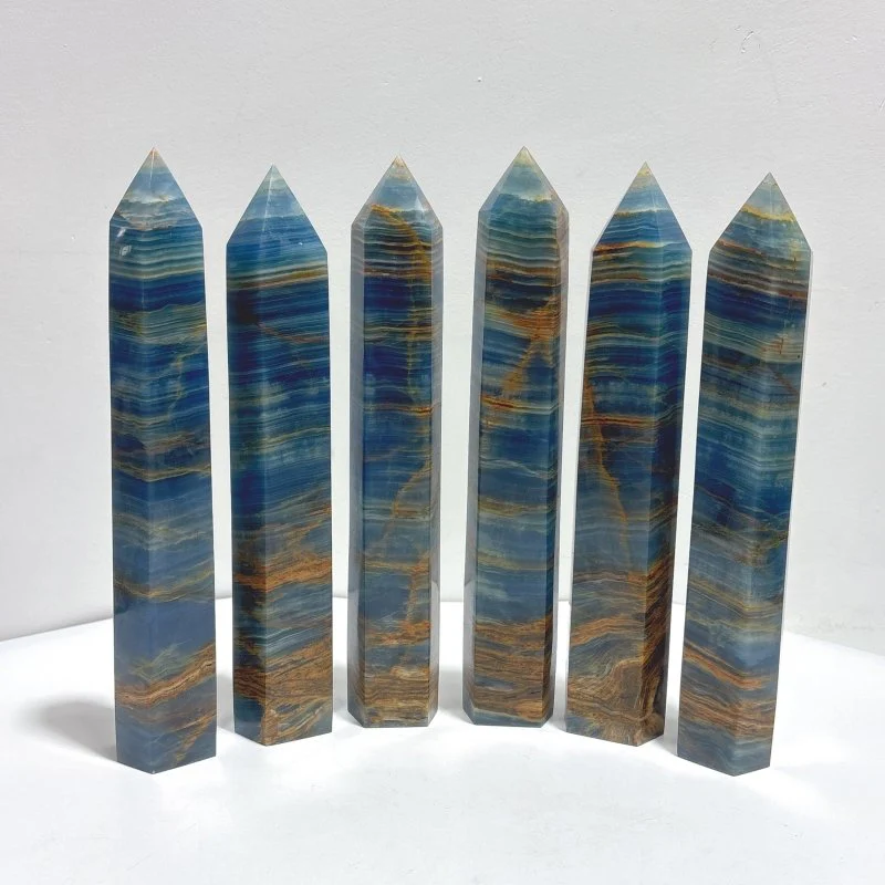 6 Pieces High Quality Deep Blue Onyx Tower - Image 2