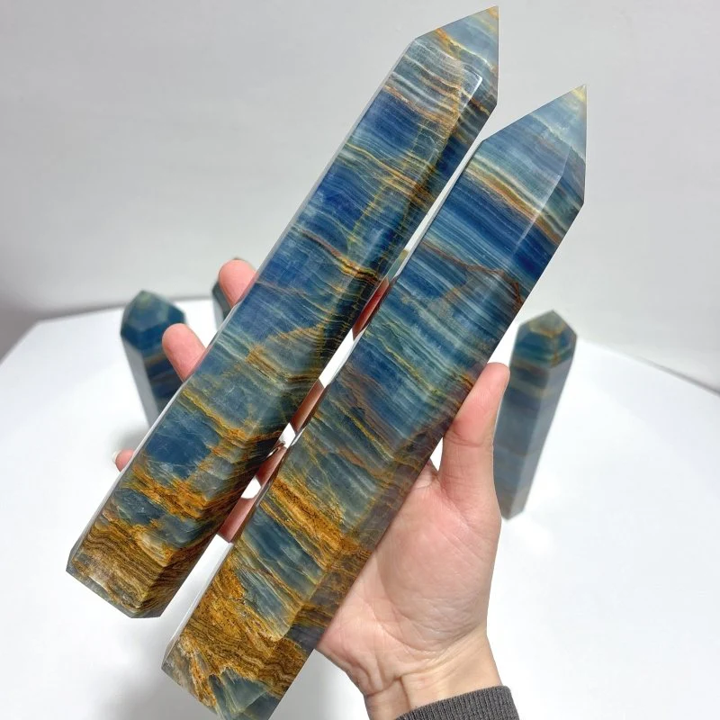 6 Pieces High Quality Deep Blue Onyx Tower - Image 5