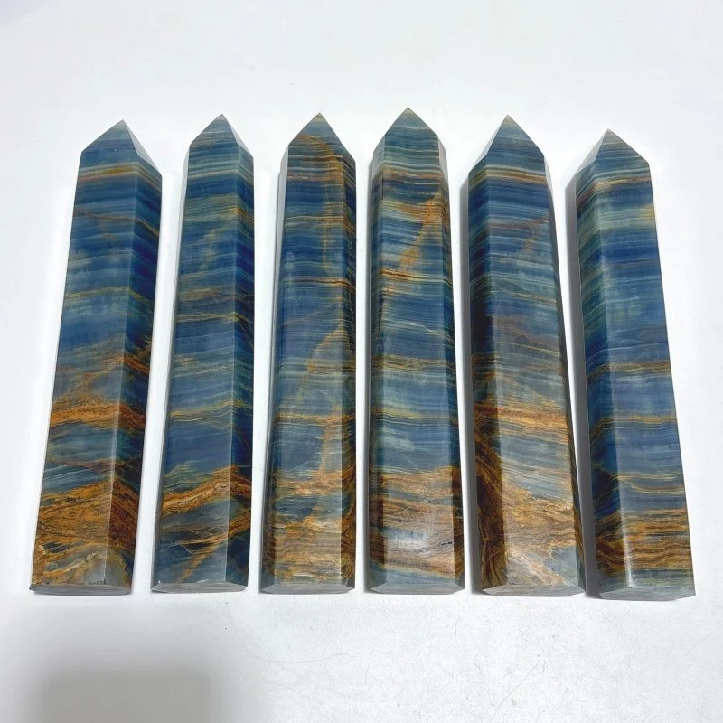 6 Pieces High Quality Deep Blue Onyx Tower - Image 7