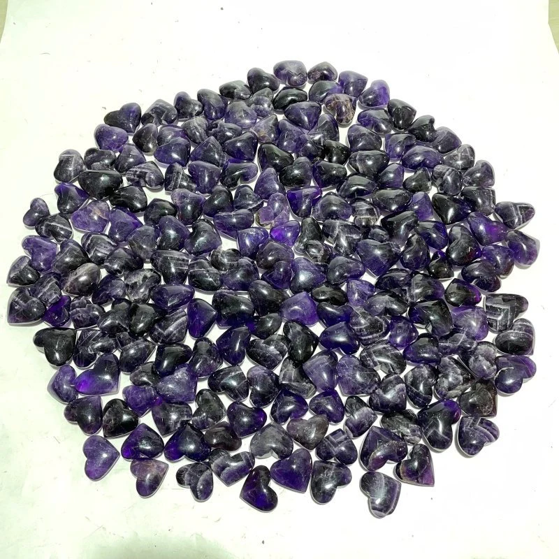 190 Pieces High Quality Deep Purple Chevron Amethyst Heart - Image 2
