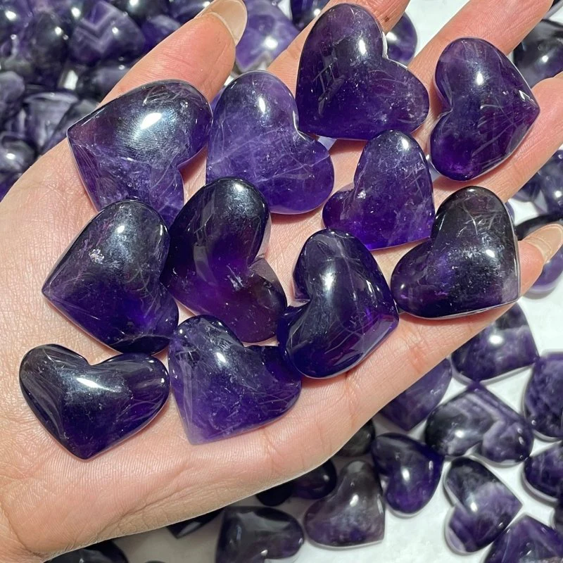 190 Pieces High Quality Deep Purple Chevron Amethyst Heart - Image 4
