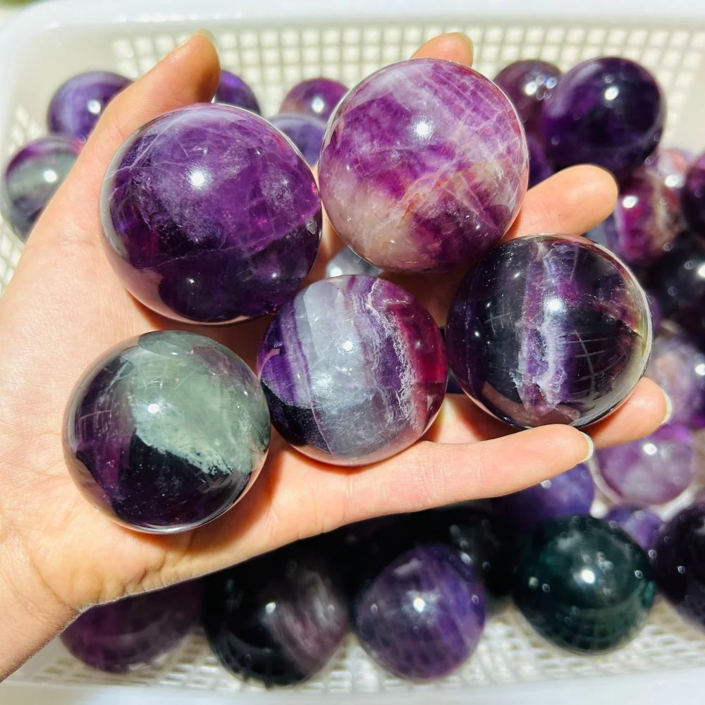 High Quality Deep Purple Fluorite Spheres Ball Wholesale - Image 4
