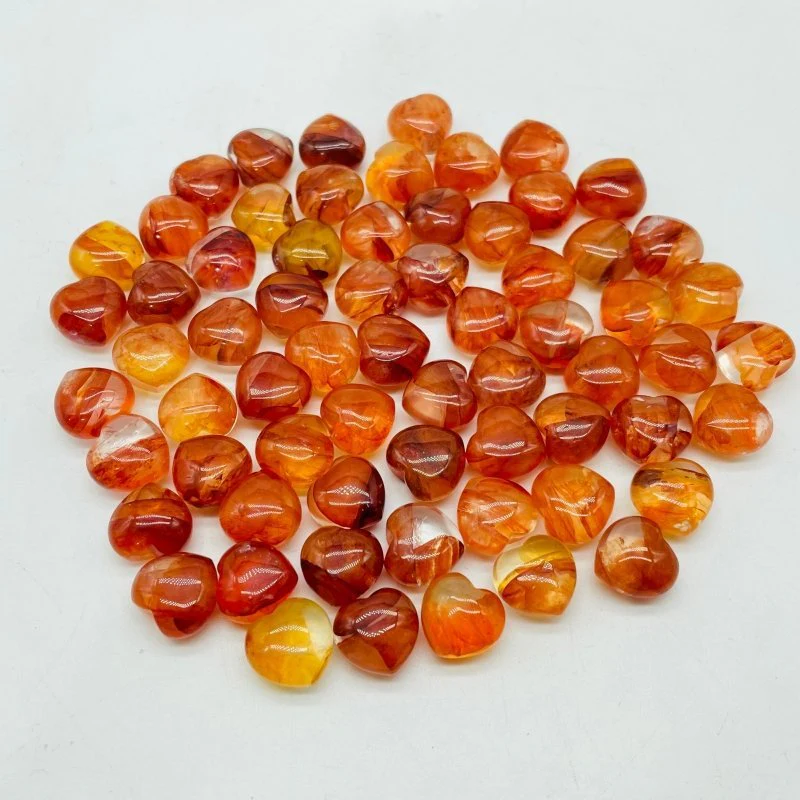 0.4in(1.2cm) High Quality Deep Red Fire Quartz Mini Heart DIY Pendant Wholesale - Image 3