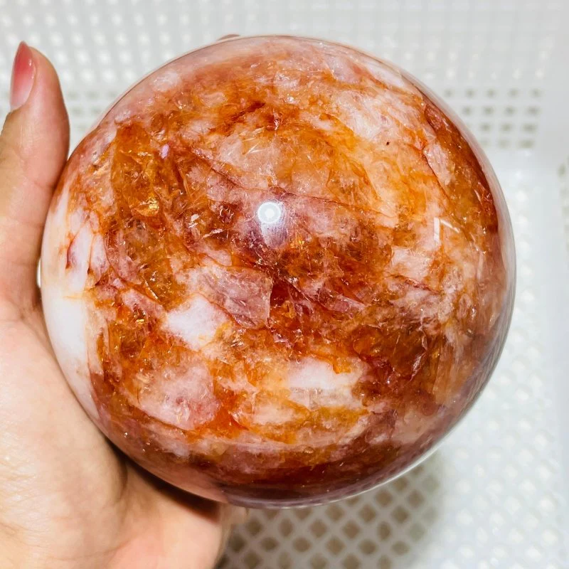 3 Pieces Large Red Fire Quartz Spheres - Image 2