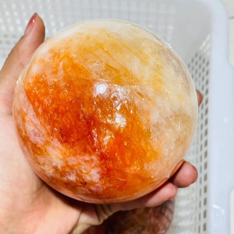 3 Pieces Large Red Fire Quartz Spheres - Image 5