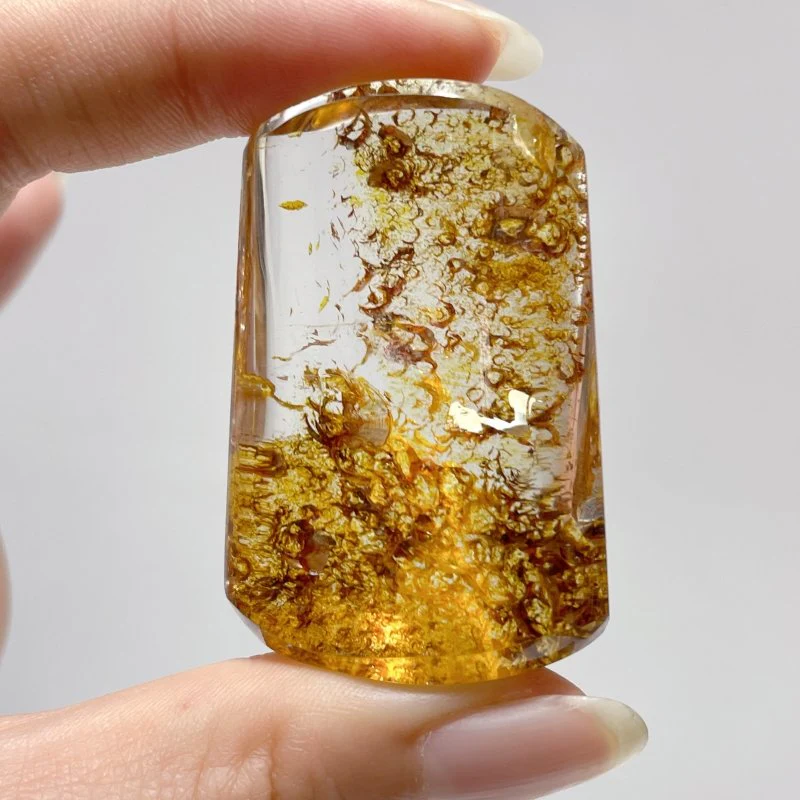 8 Pieces High Quality Golden Hematoid Crystal Square Shape