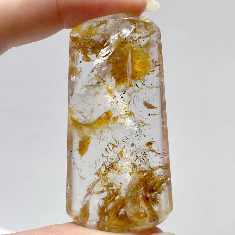 8 Pieces High Quality Golden Hematoid Crystal Square Shape - Image 4