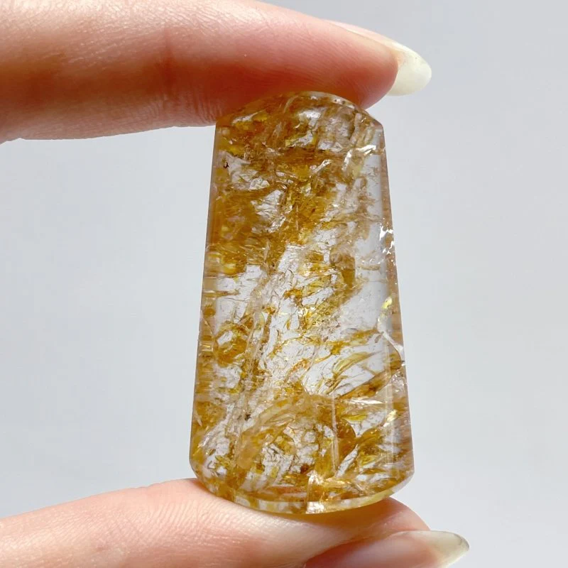 8 Pieces High Quality Golden Hematoid Crystal Square Shape - Image 8