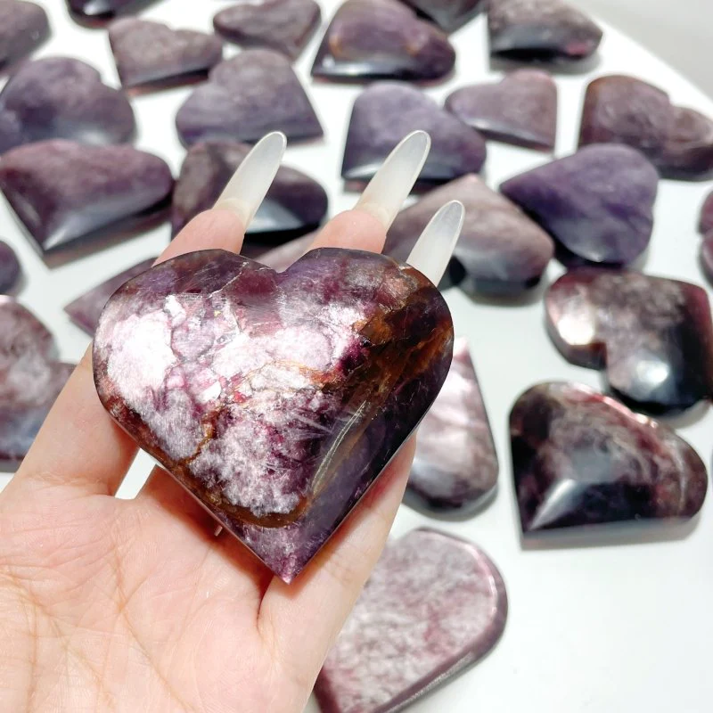 31 Pieces High Quality Flash Lepidolite Heart - Image 6