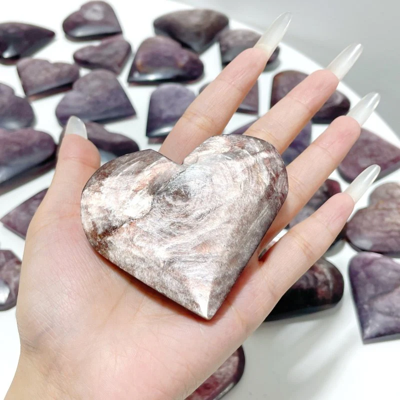 31 Pieces High Quality Flash Lepidolite Heart - Image 7