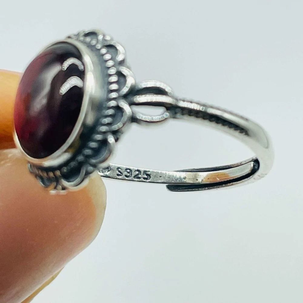 High Quality S925 Garnet Ring Wholesale - Image 2