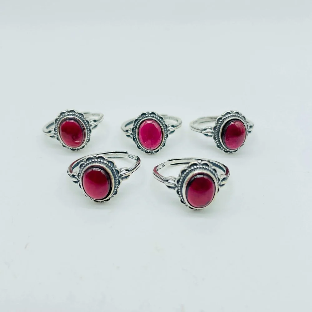High Quality S925 Garnet Ring Wholesale - Image 4