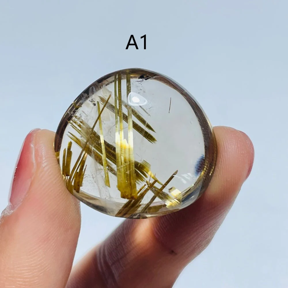High Quality Gold Rutilated Quartz Teardrop Shape For Jewelry Making DIY Pendant - Image 3