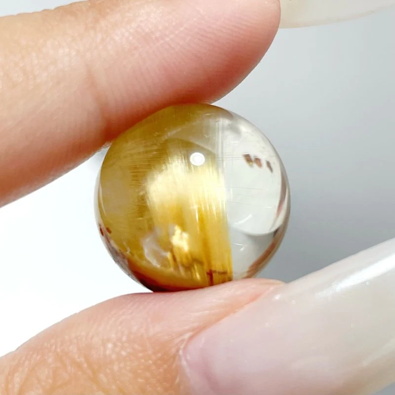 3 Pieces High Quality Gold Rutile Spheres - Image 2