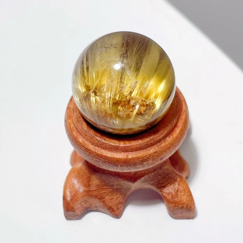 3 Pieces High Quality Gold Rutile Spheres - Image 5