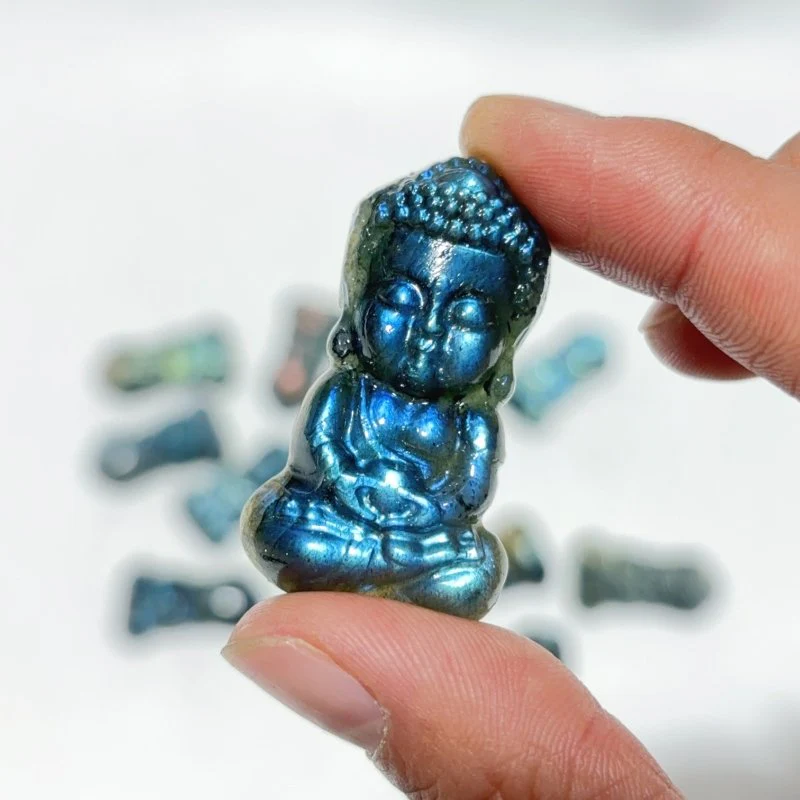 High Quality Labradorite Baby Buddha Carving Wholesale - Image 3