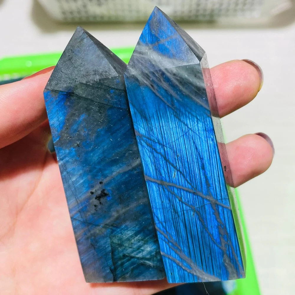 High Quality Blue Labradorite Four-Sided Tower Point Wholesale - Image 2