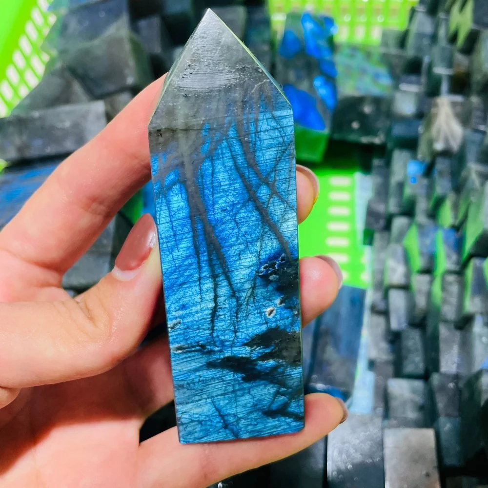 High Quality Blue Labradorite Four-Sided Tower Point Wholesale - Image 4