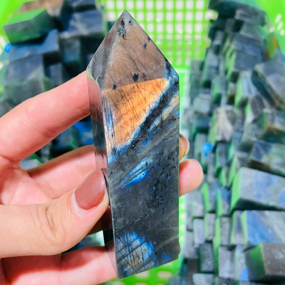 High Quality Blue Labradorite Four-Sided Tower Point Wholesale - Image 6