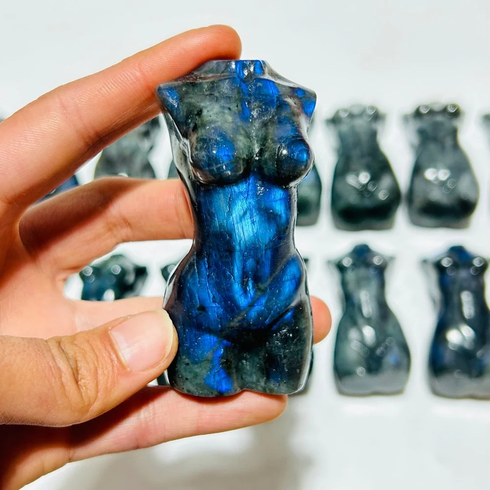 16 Pieces High Quality Labradorite Goddess Large Carving - Image 5