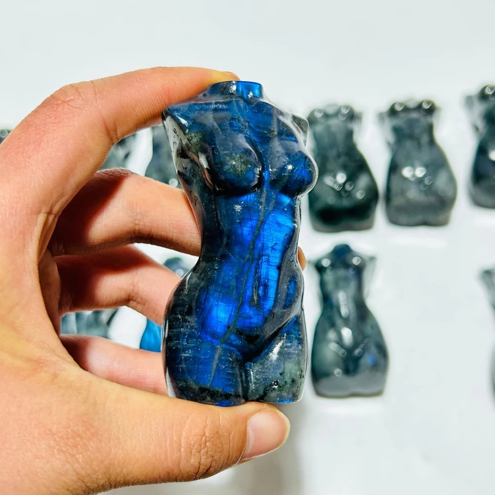 16 Pieces High Quality Labradorite Goddess Large Carving - Image 6