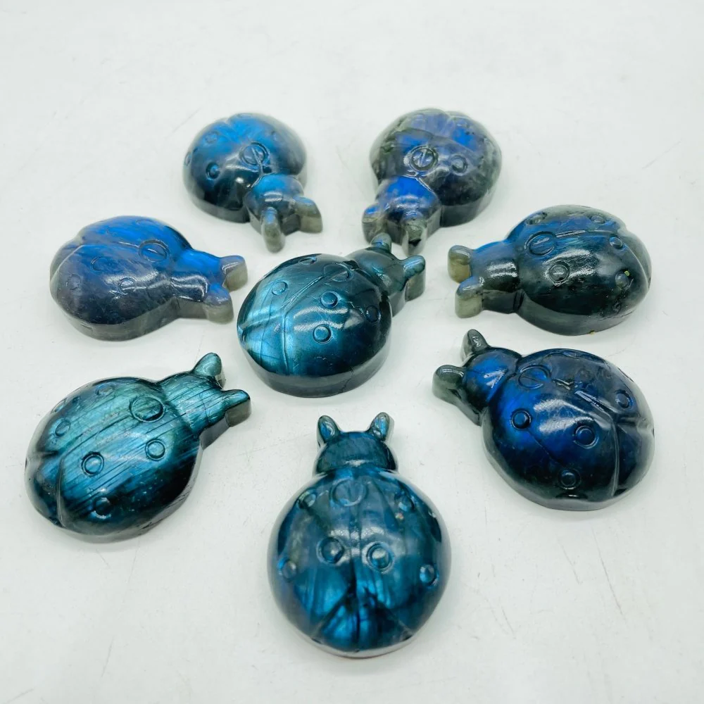 High Quality Labradorite Ladybug Carving Wholesale - Image 2