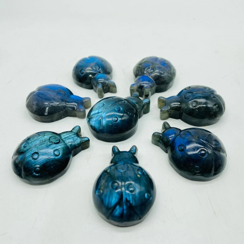 High Quality Labradorite Ladybug Carving Wholesale - Image 3