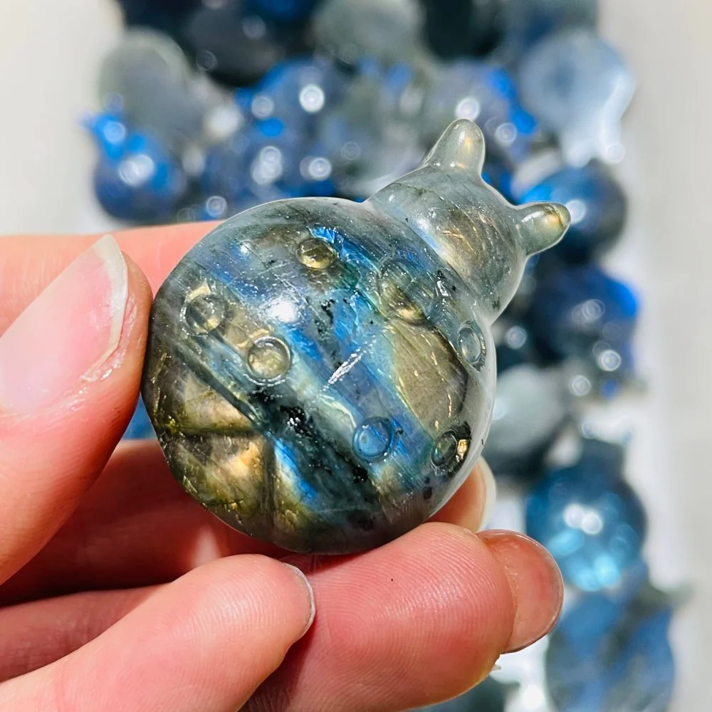 High Quality Labradorite Ladybug Carving Wholesale - Image 4