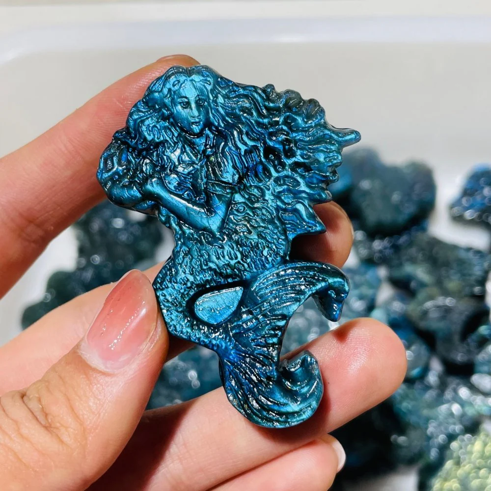 High Quality Labradorite Mermaid Carving Wholesale