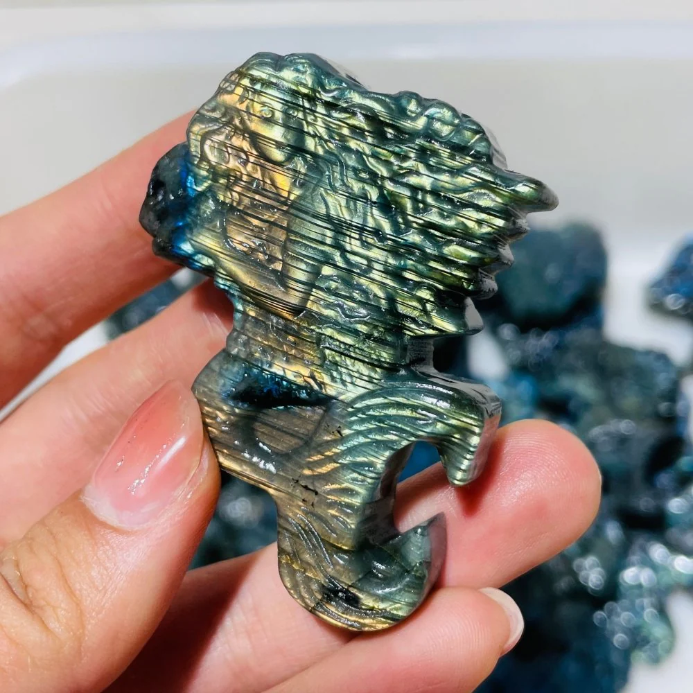 High Quality Labradorite Mermaid Carving Wholesale - Image 4