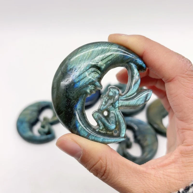 High Quality Labradorite Moon Fairy Crystal Carving Wholesale - Image 3