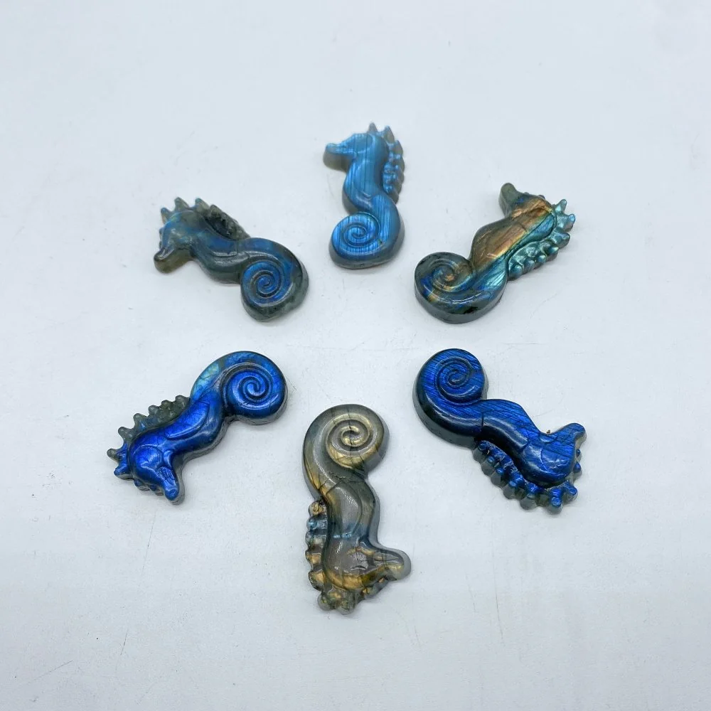 High Quality Labradorite Seahorse Carving Wholesale - Image 2