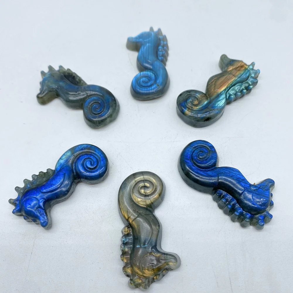 High Quality Labradorite Seahorse Carving Wholesale - Image 3