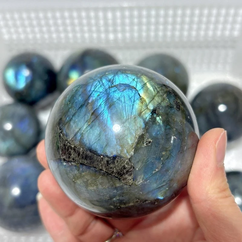 12 Pieces High Quality Labradorite Spheres - Image 3