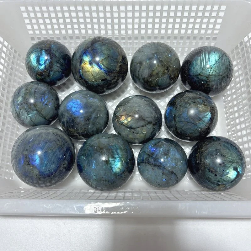 12 Pieces High Quality Labradorite Spheres - Image 4