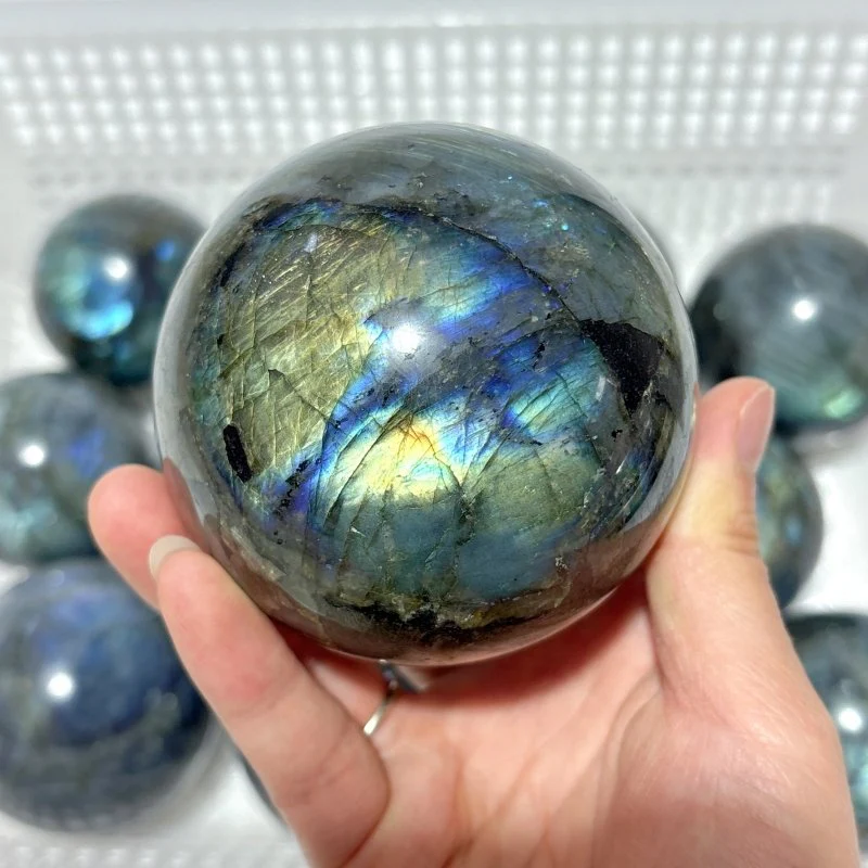 12 Pieces High Quality Labradorite Spheres - Image 6
