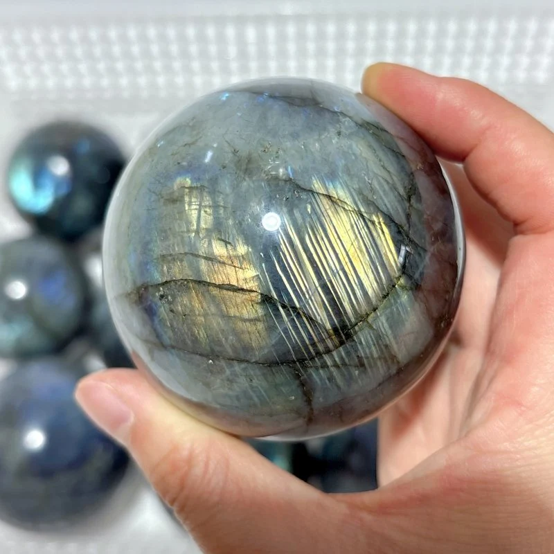 12 Pieces High Quality Labradorite Spheres - Image 7