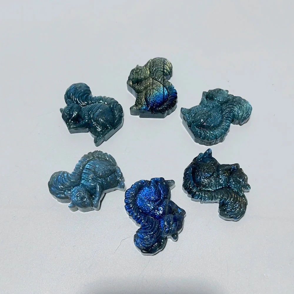 High Quality Labradorite Squirrel Carving Wholesale - Image 5