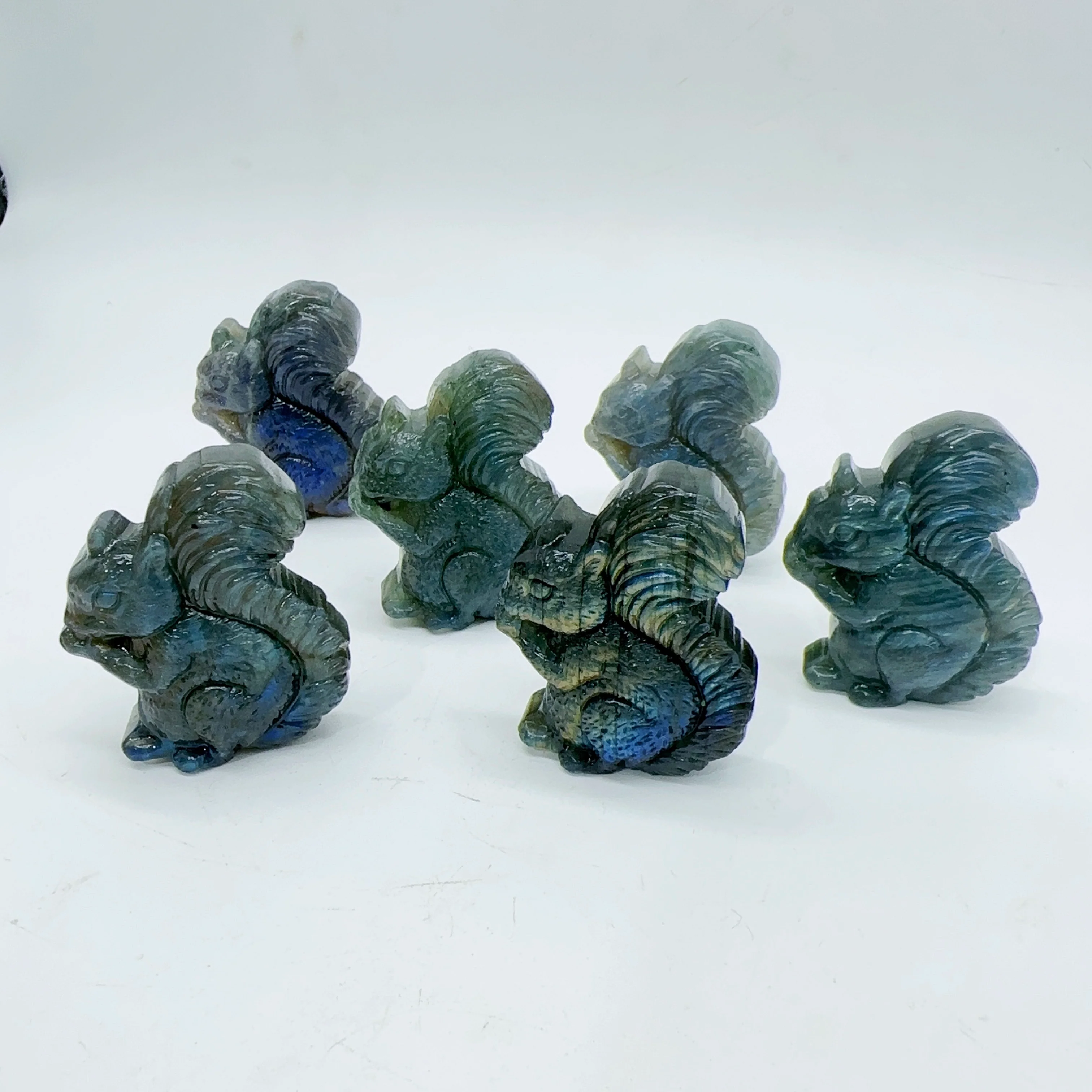 High Quality Labradorite Squirrel Carving Wholesale - Image 7